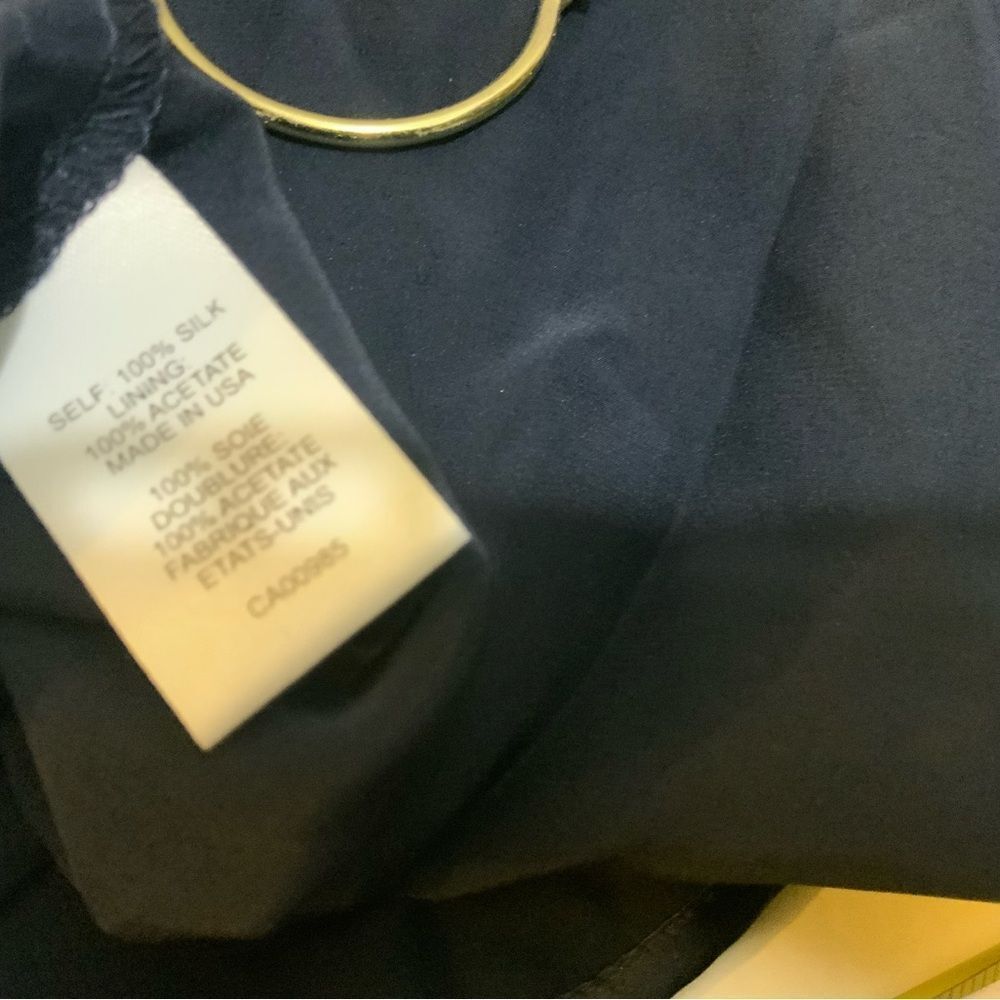 Anthro - Nanette Lepore, Navy Silk & Sheer Sleeveless Top, size 4 - Picture 7 of 8